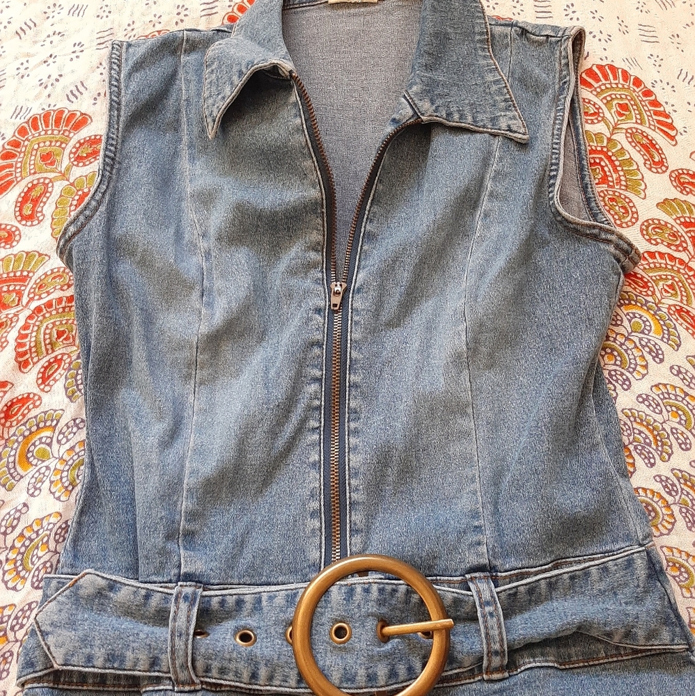 Long denim dress